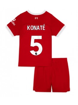 Liverpool Ibrahima Konate #5 Replika Hemmakläder Barn 2023-24 Kortärmad (+ byxor)
